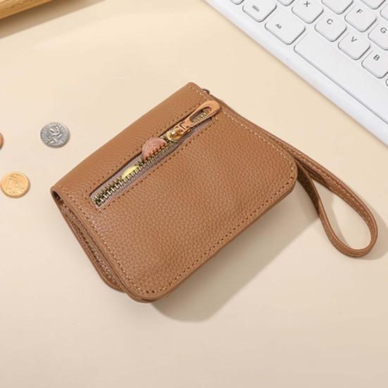 Damen Clutch Geldbörse Mini Geldbörse mit Reißverschluss Münzfach Ausweisfenster Schlanker Kreditkartenhalter Geldbörse für Damen Mädchen