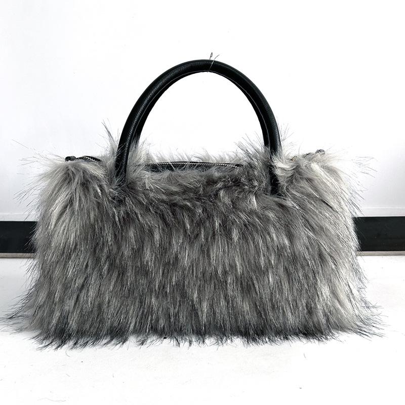 2025 Fall/Winter Women's Plush Faux Fur Crossbody Shoulder Bag