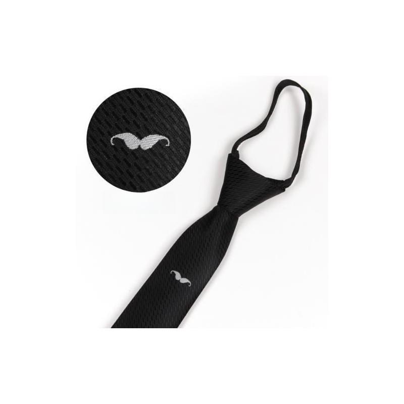 Tiger Head Embroidered Neck Tie For Kids With Striped Wool Material For School Or Casual Wear