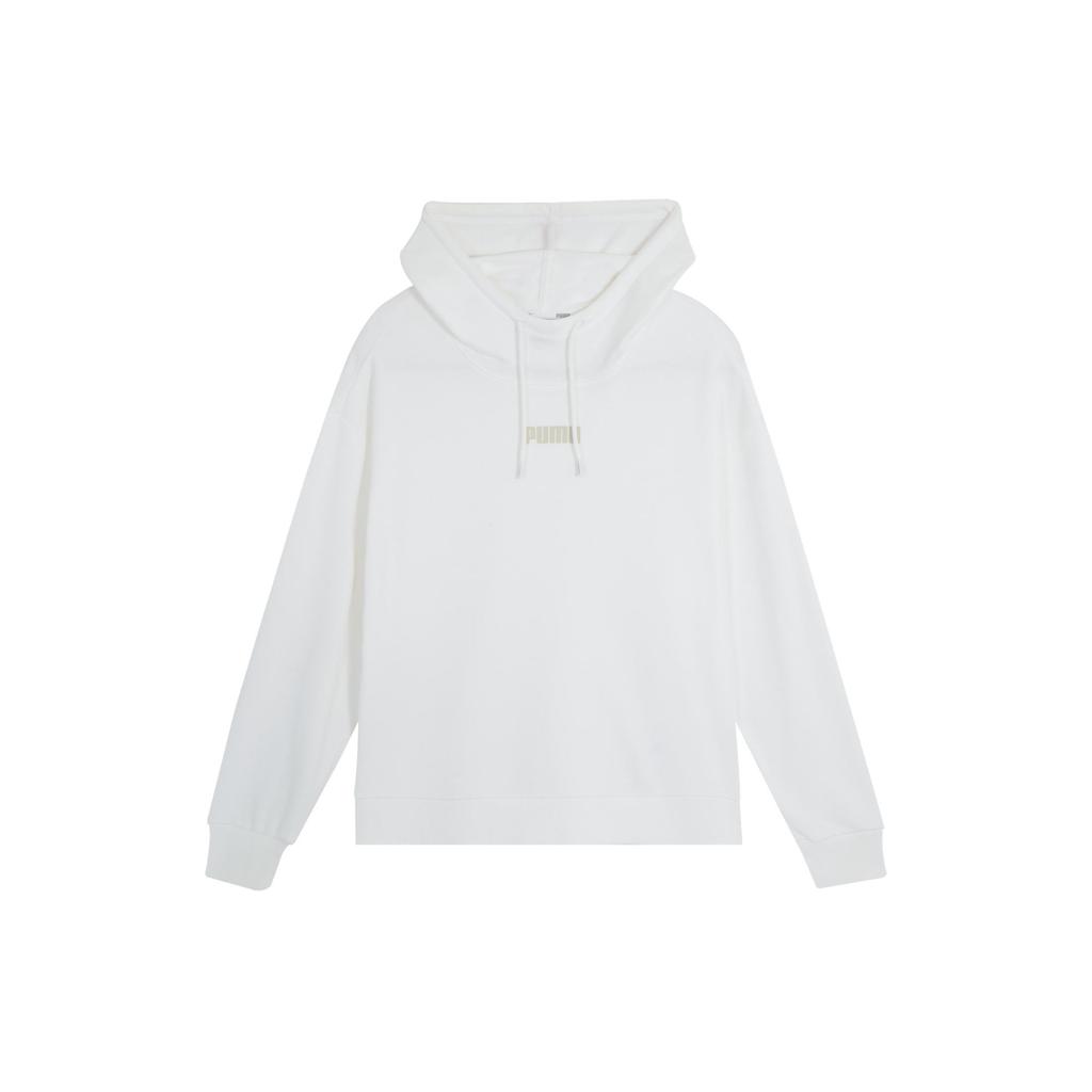 New PUMA BASICS HOODIE Sweatshirt Women's White 588793-02