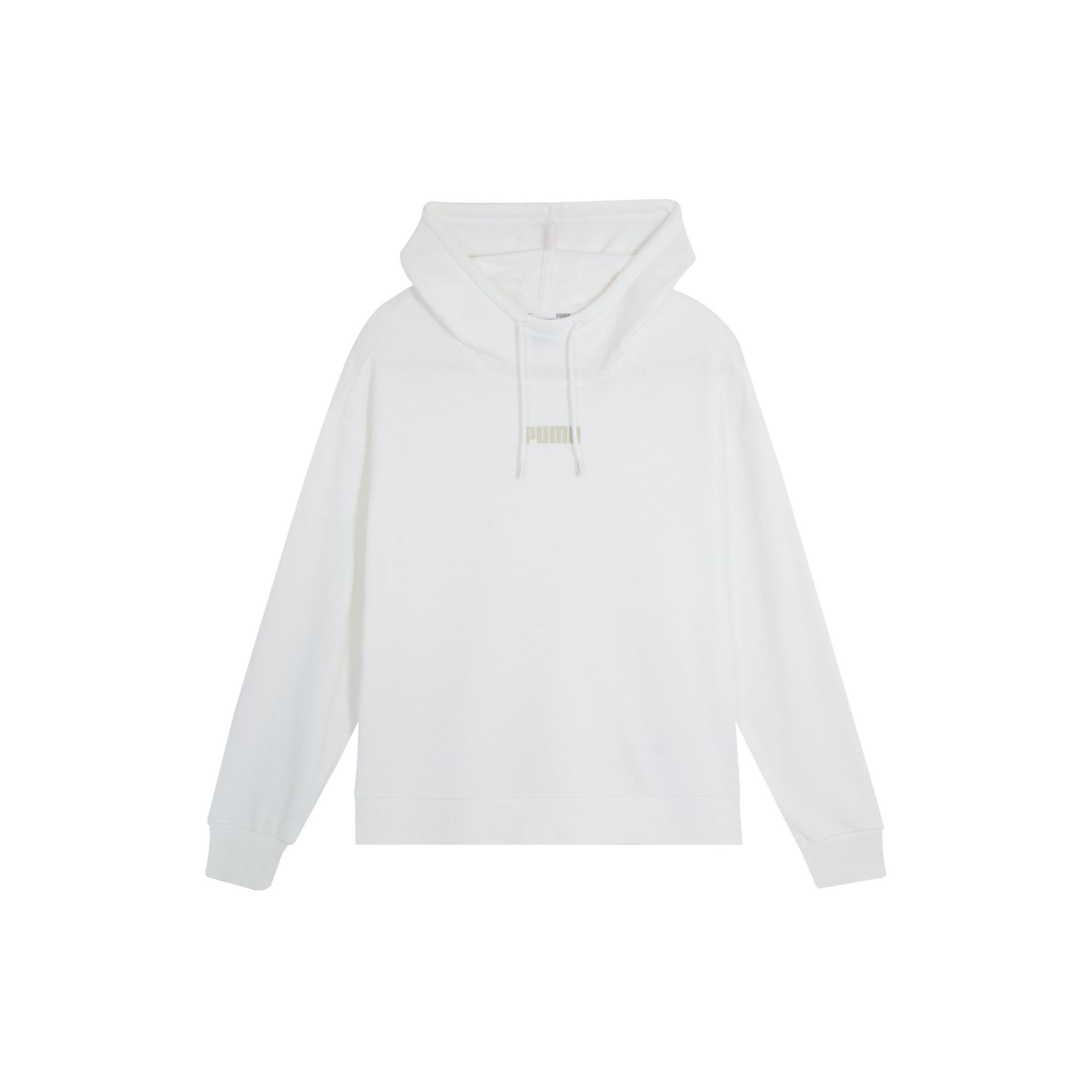

New PUMA BASICS HOODIE Sweatshirt Women s White 588793-02 XL