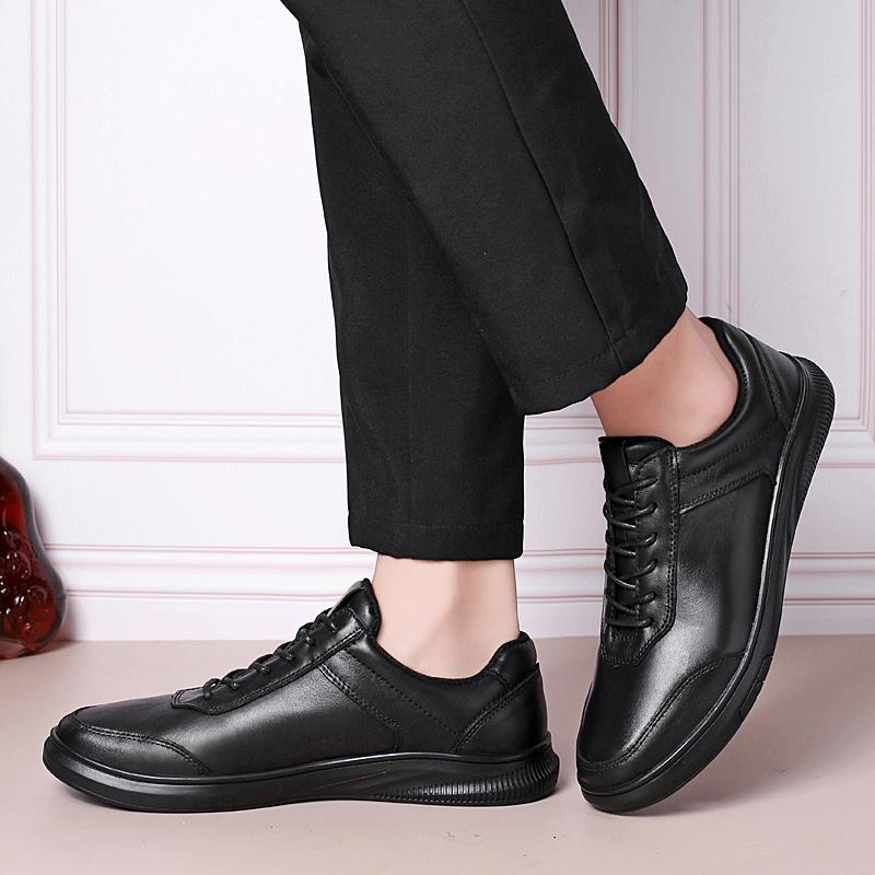 Fashion Spring Autumn Shoes Men High Quality Genuine Leather Casual Board Men Lace Up Thread Shoes Outdoor Sneakers Shoes Men