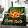 Name Custom Manchester United Fc Print Flannel Blanket High Quality Warm Comfortable Cover for All Seasons Perfect for Gifts Home Decor