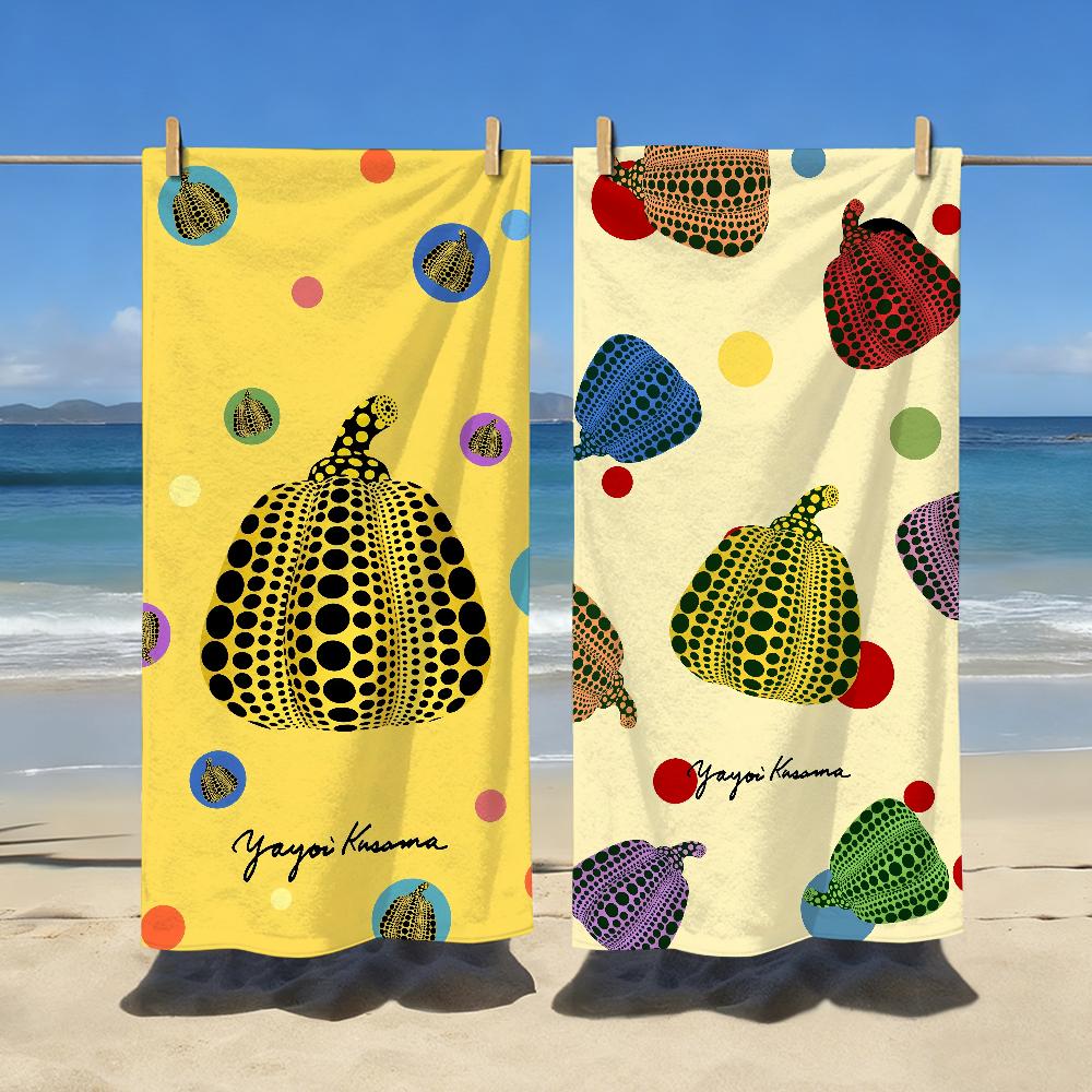Art Y-Yayoi Kusama Towel Soft Pool Gift For Travel Gym Shower Camping Quick Dry Sports Large Beach Towels