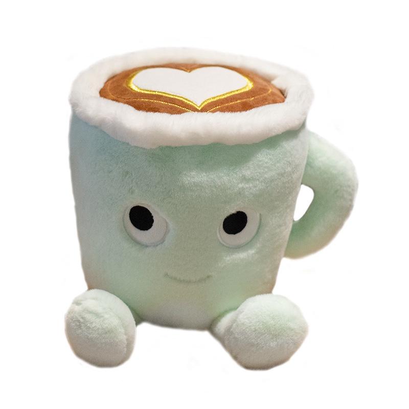 Cute And Comfy Matcha Latte Coffee Cup Plush Toy For Cozy Decor