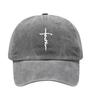 Bawełniana Czapka Baseballowa z Nadrukiem Krzyża, Regulowana, Klasyczna Snapback, Czapka Taty, Oddychająca, na Golfa, Wędkowanie, Outdoor, Ochrona Przeciwsłoneczna