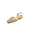 Fashion New Summer Sandals Women Shoes Square Toe Sandals for Women Fashion Hollow Out Handmade Sandals Shoes Low Heel Casual Shoes