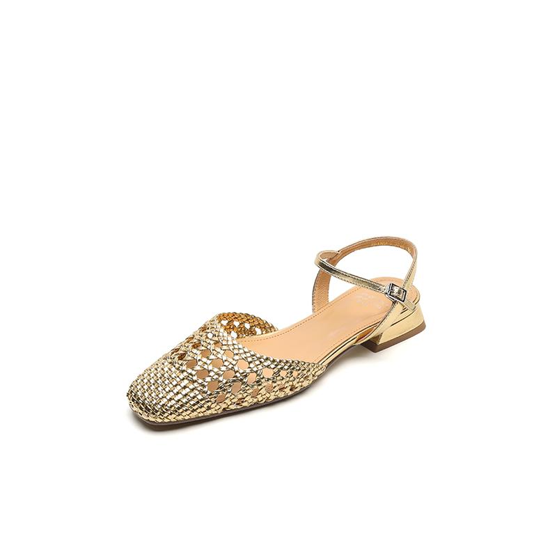 Fashion New Summer Sandals Women Shoes Square Toe Sandals for Women Fashion Hollow Out Handmade Sandals Shoes Low Heel Casual Shoes