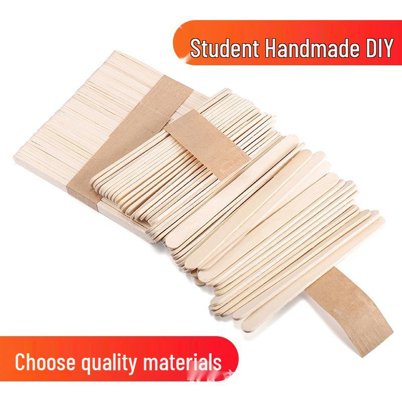Natural Birch Wood Ice Cream Sticks (50 Pieces) for DIY Projects and Beauty Adjustments