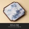 Bambus-Teetablett mit blütenblattförmigen Untersetzern im Lotus-Design Wohnzimmer Trockenaufguss-Tablett Traditionelles Chinesisches Kung Fu Tee-Set