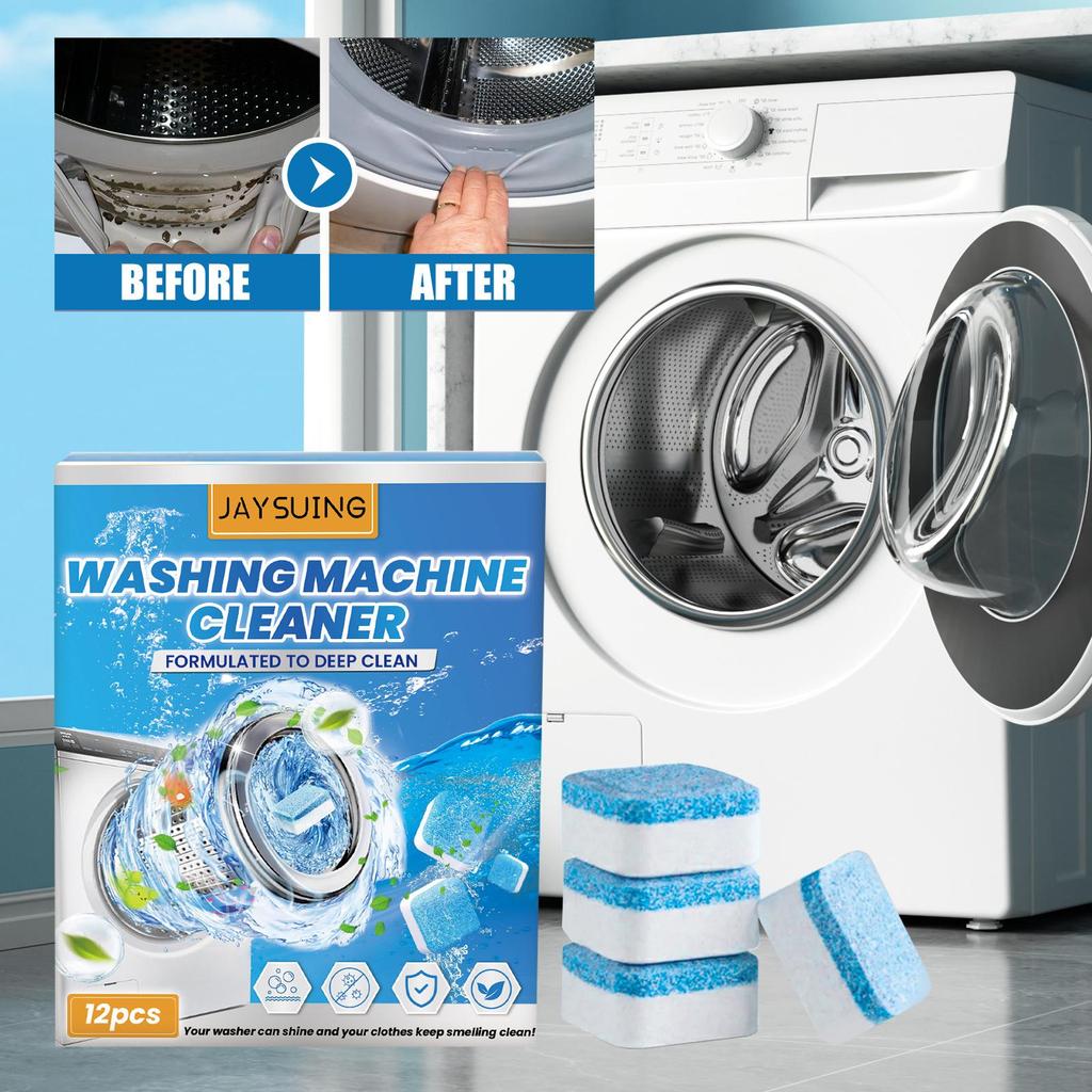 Jaysuing Washing Machine Cleaning Tablets Drum Type Boiler Household Washing Machine Tank Cleaning Cleaning Odor and Dirt