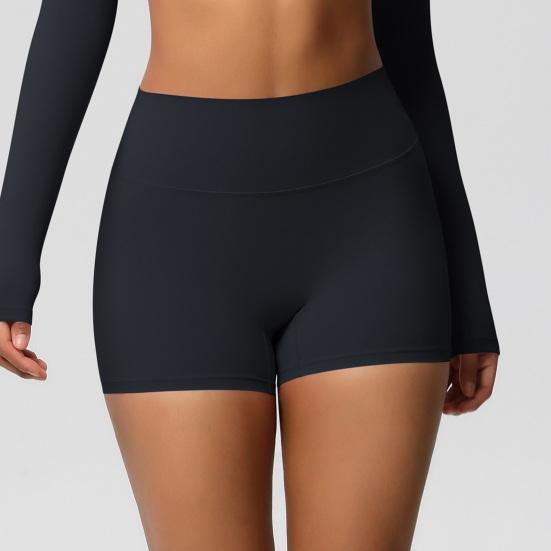 Women Sports Shorts High Waist Yoga Shorts Body Shaping Peach Butt Effect Tummy Control Shorts Elastic Waistband Solid Color Cropped Pants for Running