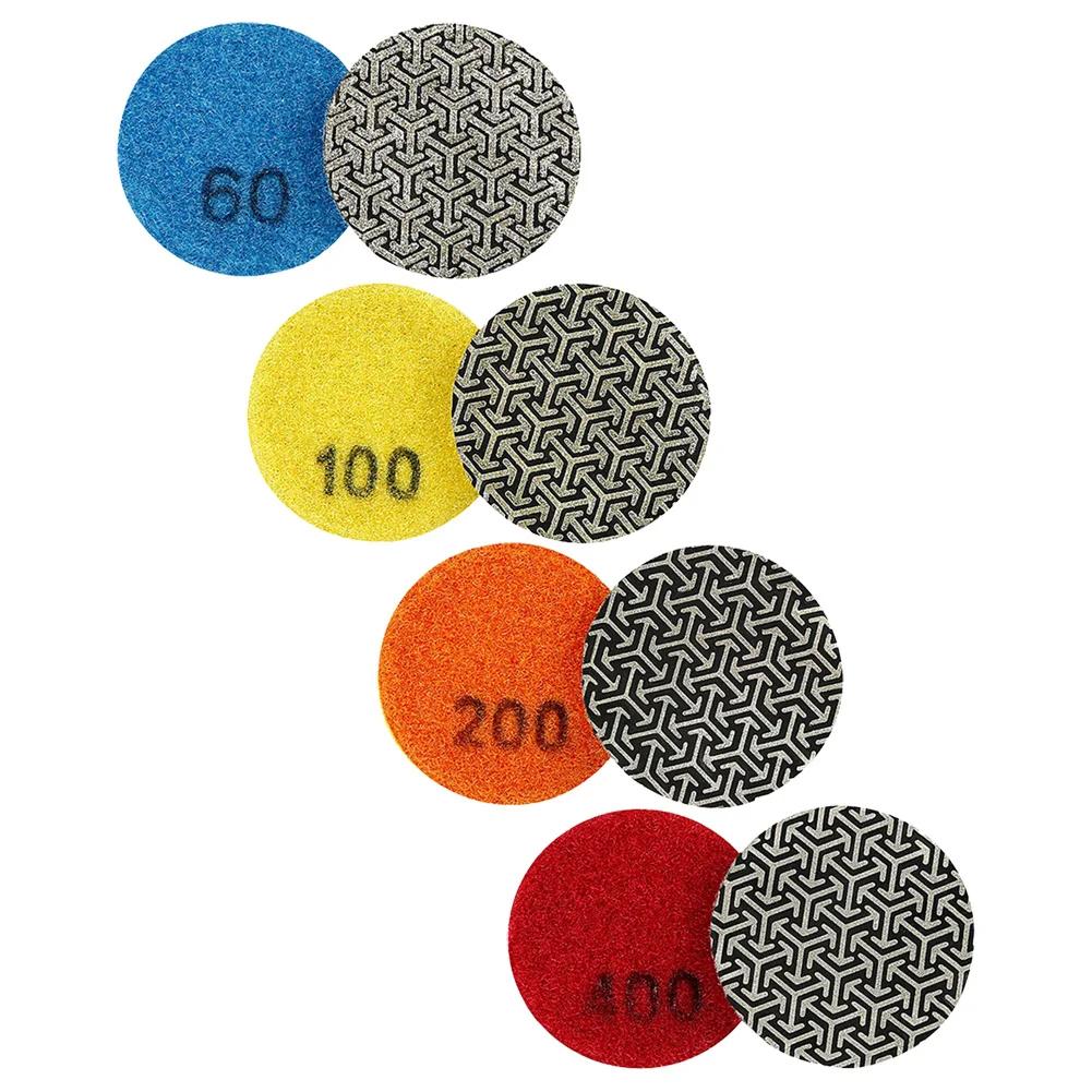 1pcs 50mm 2Inch Electroplated Emery Dry Polishing Pad For Granite Marble Sanding Disc Polishing Cleaning Tool Hand Tools