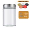 Large Capacity Round Pickle Dispensing Bottle with Lid, Moisture-Proof High Borosilicate Glass Jar