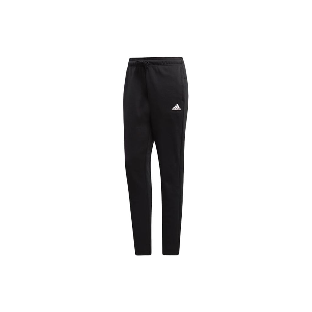 Adidas Simple Mid-Waist Knitted Sports Pants Women Bottoms Black DU0014