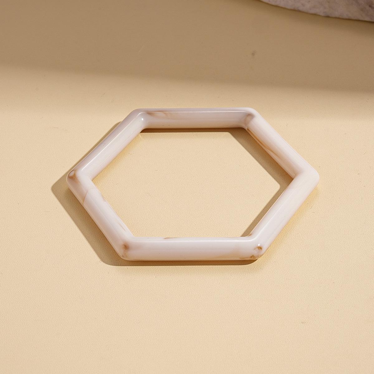 Resin smudge geometric round bracelet cold wind personalized bracelet jewelry