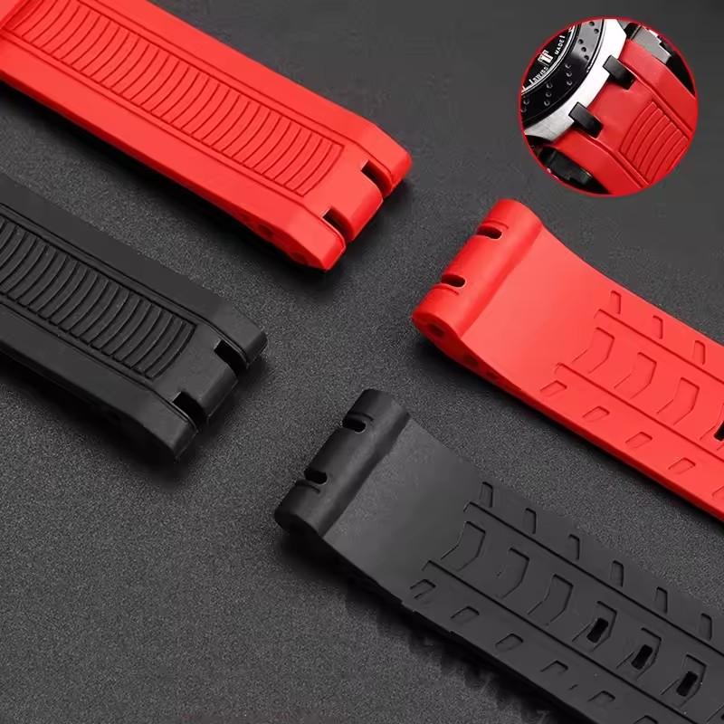 Sports Silicone Rubber For Tissot Racing T115417A Series Special Double Notch Watch Strap T115.427 Men's Watch Chain Watchband