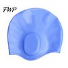 Comfortable Swim Cap Adults Silicone Swimming Cap, Waterproof Non-slip Elastic Pool Hat, Men Solid Color Women Ear Protection Bathing for Short