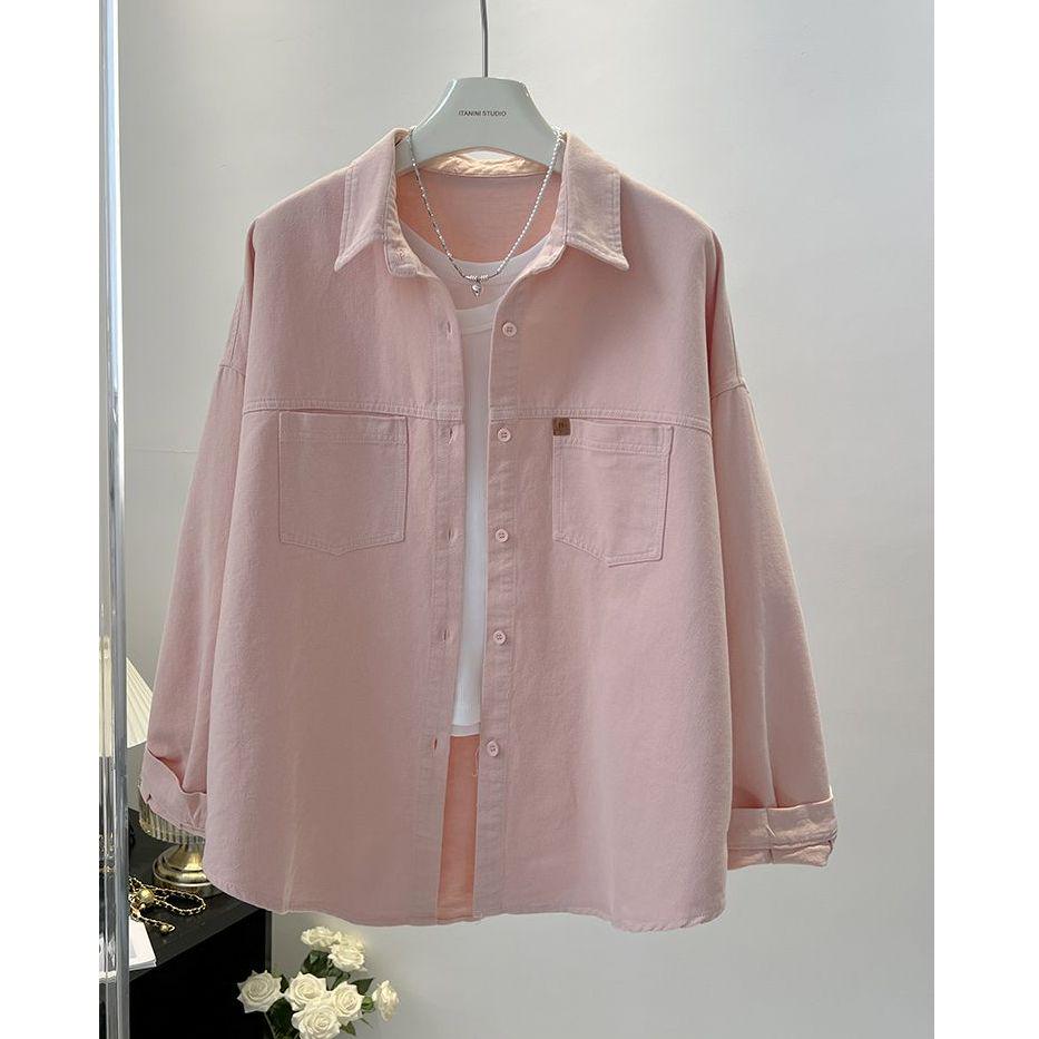 Petit Haut à Manches Longues Ample Style Coréen pour Femmes - Amincissant, Polyvalent, Collection Automne 2025