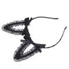Lace Ear Headband Women Girls Cute Bowknot Decoration Halloween Cosplay Party Hairband