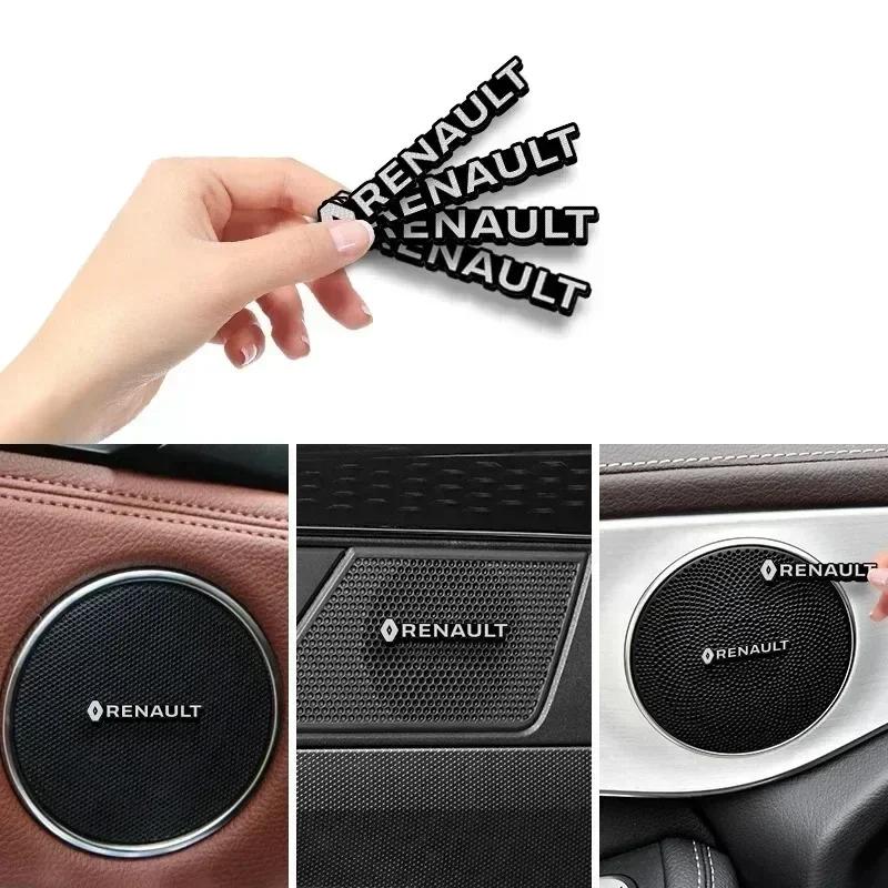2026 Hot For Renault Hub Caps For Renault Megane 2 3 4 Twingo Clio Talisman Captur Trafic Kwid Scen 4/8pcs Metal Car Audio Decor