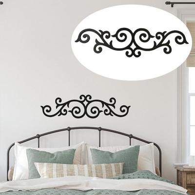 Wooden Scroll Entryway Decoration Elegant Black Wooden Scroll Wall Decoration for Home Office Retro Wall Art Sign