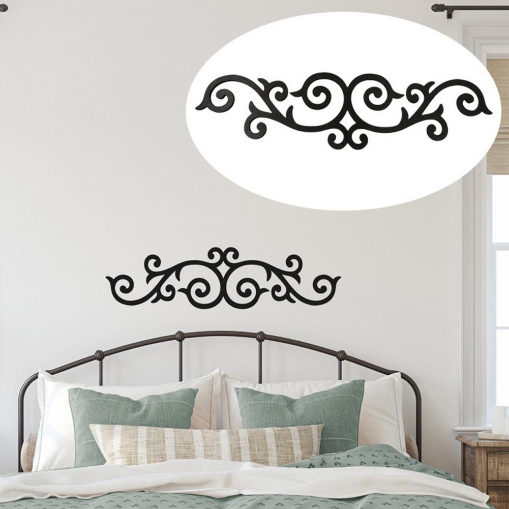 Wooden Scroll Entryway Decoration Elegant Black Wooden Scroll Wall Decoration for Home Office Retro Wall Art Sign