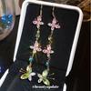 The Wizard of Oz~ Butterfly Zircon Tassel Ear Hook Fairy Sweet Premium Earrings New Delicate Earrings