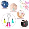 Tassels for Jewelry Making 48 pcs Leather Tassel Keychain Charms Bulk with 96pcs Jump Rings for Earrings for Key Chain C