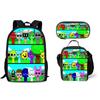 Rhythm Box Printed Backpack Sprunki Music Game Elementary And Secondary School Children'S School Bag Meal Bag Pencil Case