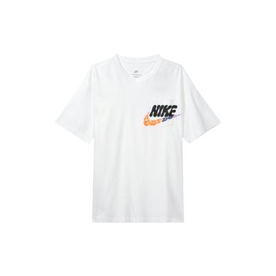 Taschen-Logo-Print Sport-Rundhals-T-Shirt Herren Oberteile Weiß DJ1344-100