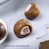 Rosewood Cartoon Chestnut Sister Garlic Pendant in Green Sandalwood Mobile Phone Chain