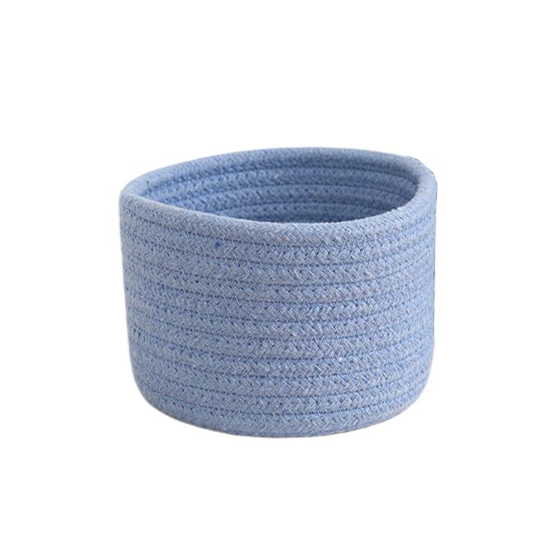 Ručně vyráběné tkané bavlněné lano Tkaný úložný koš Stolní organizér Sundries Hračky Kosmetika Klíče Svačiny Krabice Sundries Organizer