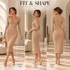 Sexy Off Shoulder Knit Dress V-Neck Bodycon Long Women Lady Party Cocktail