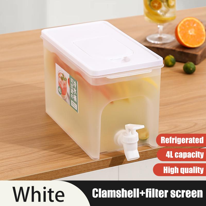 4L Cold Kettle Refrigerator With Faucet Household Lemonade Bottle Drinkware Cold Water Container For Kitchen Cool Water Bucket