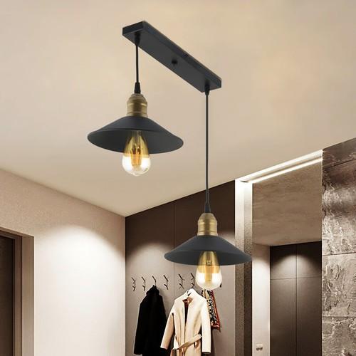 

Gönen 2-Piece Black Row Modern Retro Pendant Lamp Ретро-люстра для вітальні