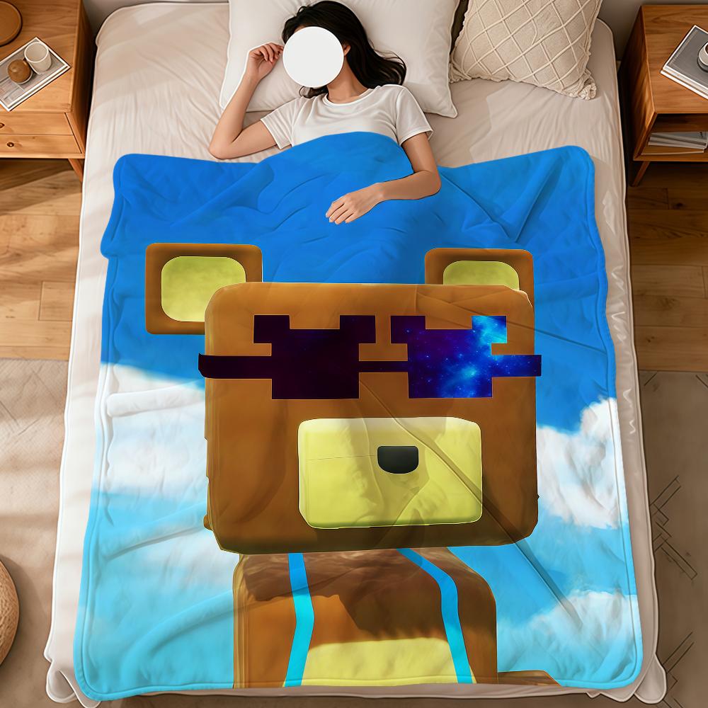 

Bear soft warm plush blanket dorm sofa living room pet hogar game S-Super funny bedroom gift cute A-Adventure nap home Flannel 75x90cm