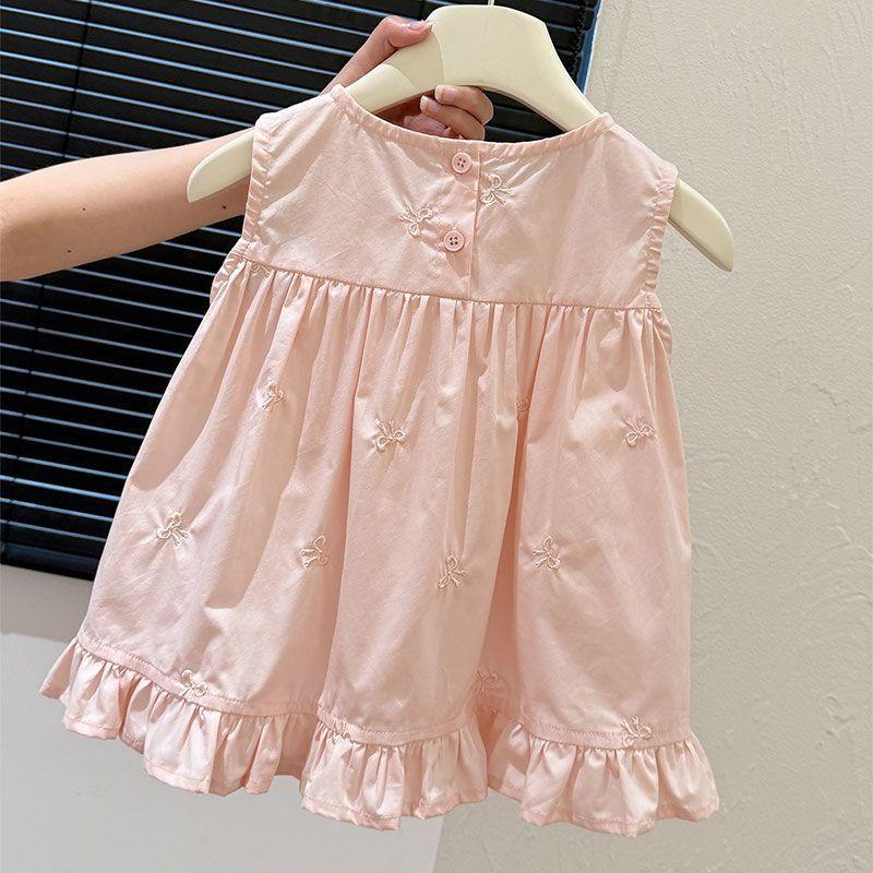 Summer Girls Sleeveless Peplum Top Fashionable Baby Vest Shirt Trendy Children Clothing