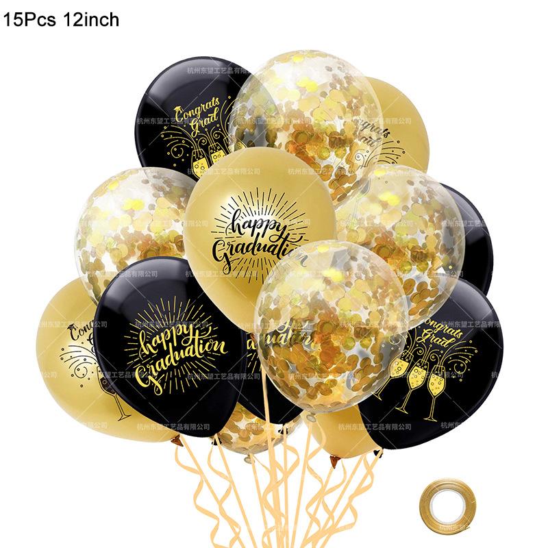 2024 Stupňovaná saténová šerpa Třpytivá korunka pro promoce Party Dekorace Balónky Rekvizity do fotobudky Potřeby pro bakaláře