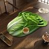2-Pack Cabbage-Print Tea Coasters: Absorbent, Quick-Drying, Drainage Coasters; Diatomaceous Earth Tea Cup Coasters; Heat-Insulating Tea Coasters