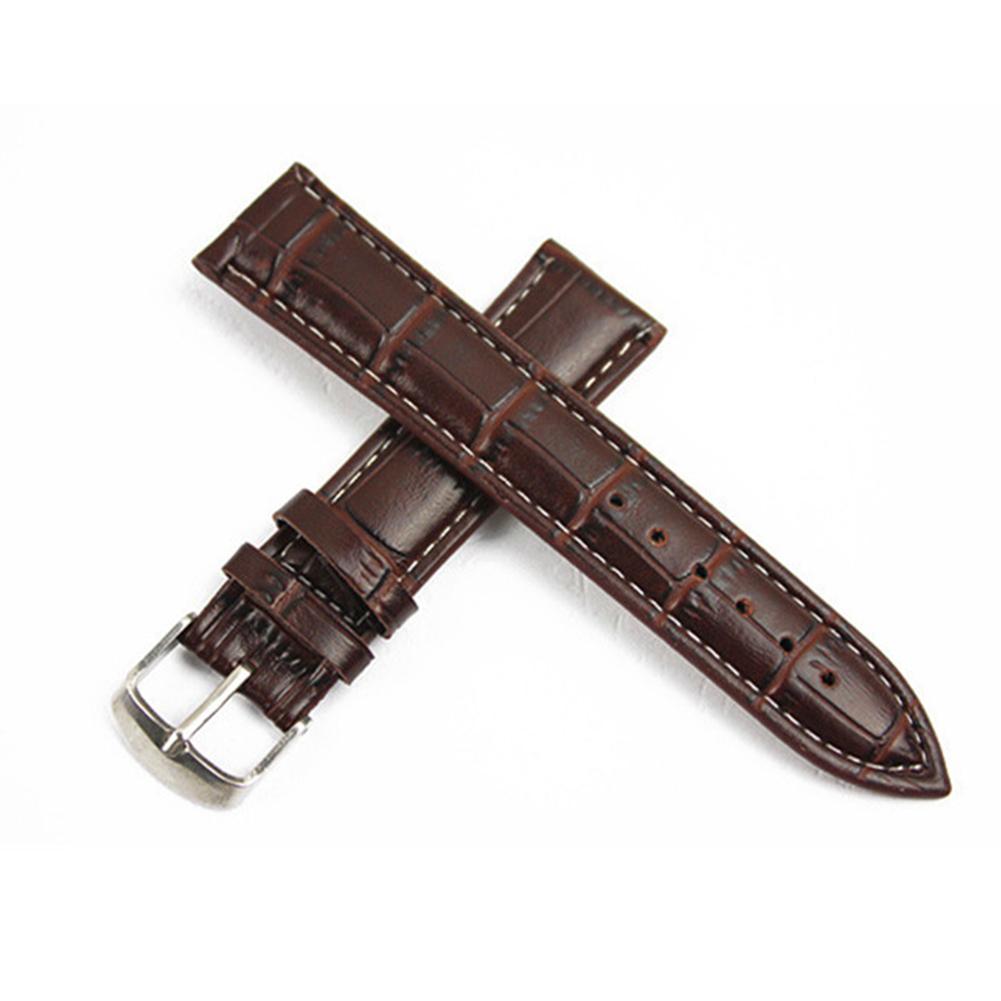 22/20/18/16mm Men Women PU Leather Strap Bamboo Pattern Wrist Watch Band Replacement