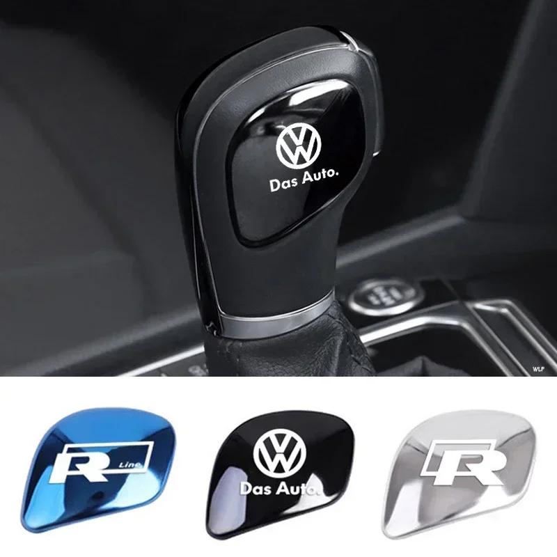 lmn1 Volkswagen Shift Lever Emblem Car Gear Stick Stickers For VW Golf Polo GTI Scirocco ID.3 Passat Tiguan CC Jetta Touareg Touran