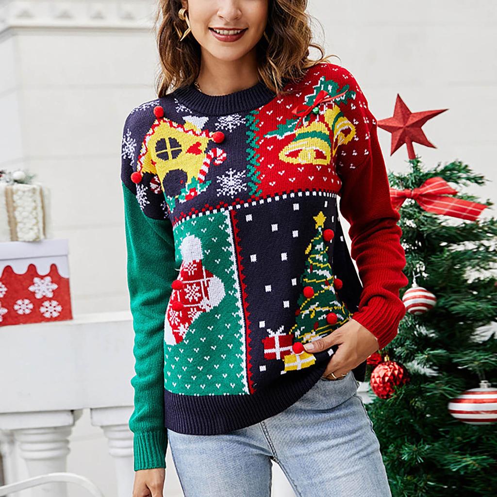 Women's Fashion Snowflake Christmas Tree Sweater