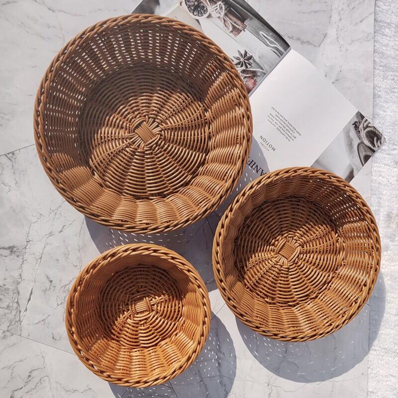 Imitation Rattan Plastic Fruit Basket