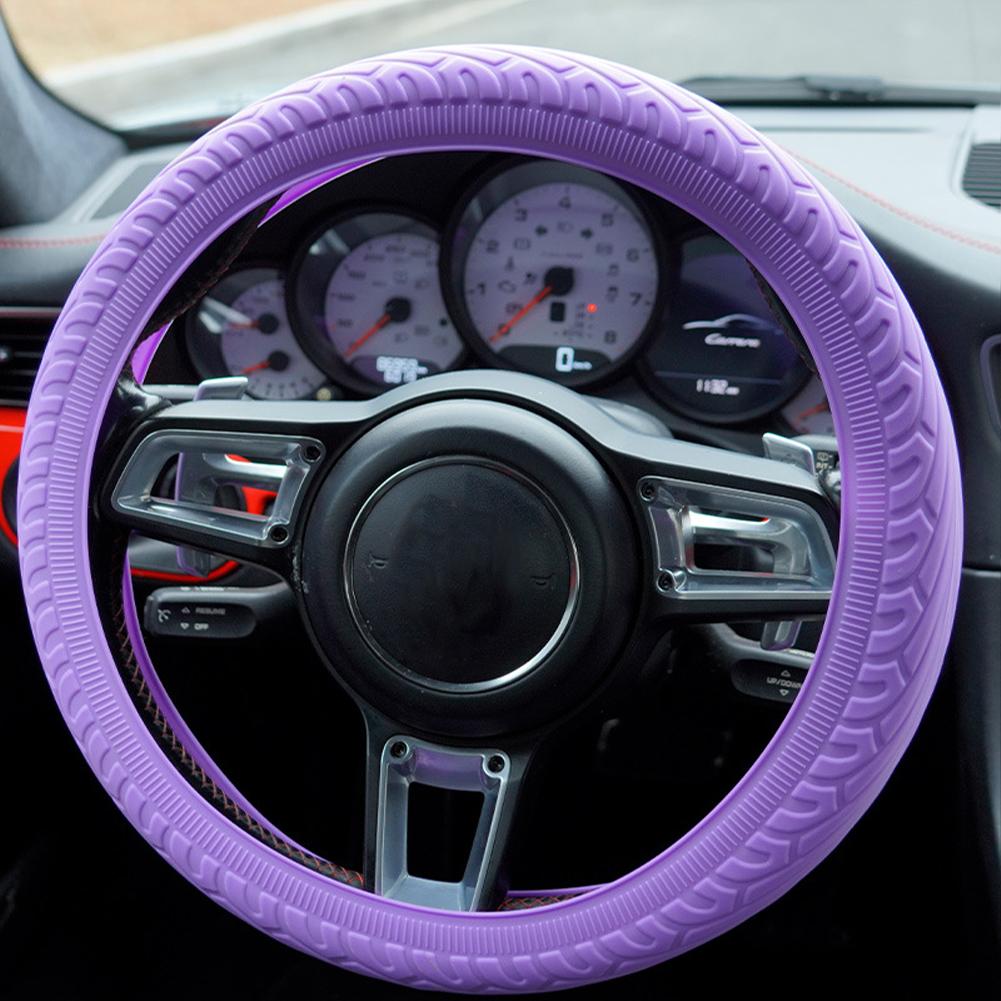 Universal Silicone Car Steering Wheel Case Cover Shell Skidproof Protective Car Handle Cover Car Interior Accessories