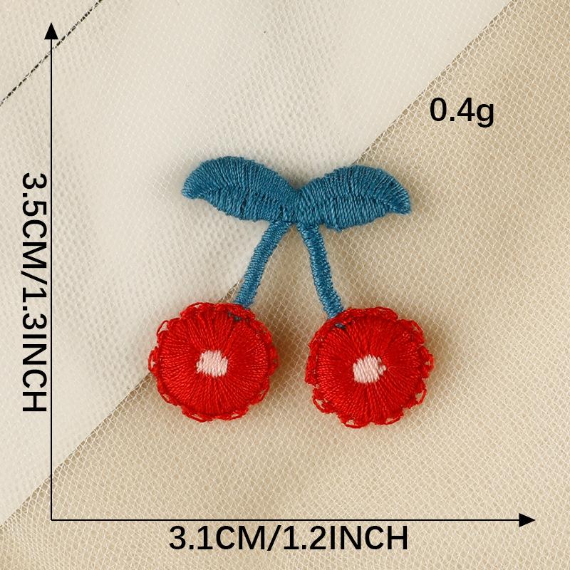 Computer Embroidery Label Hair Accessories Accessories Cherry Lace Embroidery Stickers Diy Patches Clothing Accessories Cloth Labels Cloth Stickers
