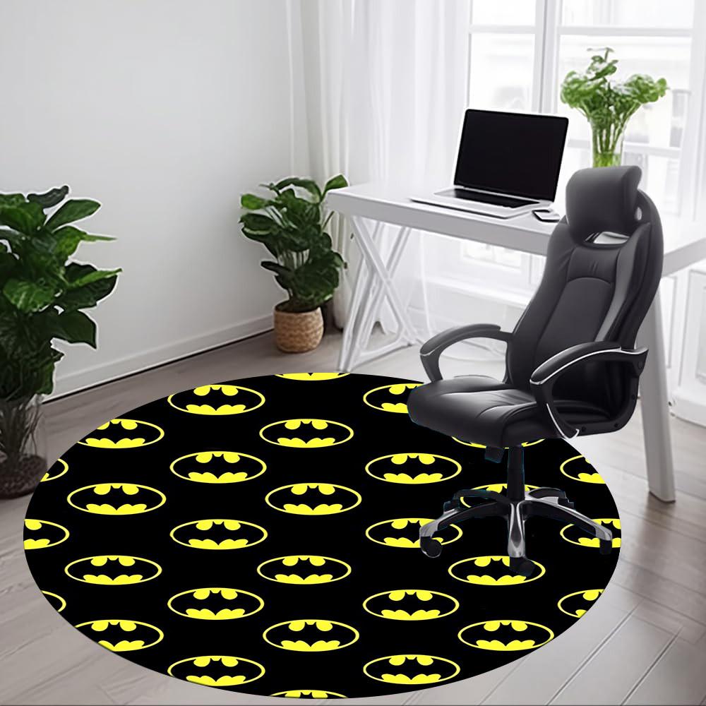 1pc Batman Symbols Office Round Area Rug, Under Office Chairs Bedroom Living Room Home Decor, Room Deco, Available in Various Sizes
