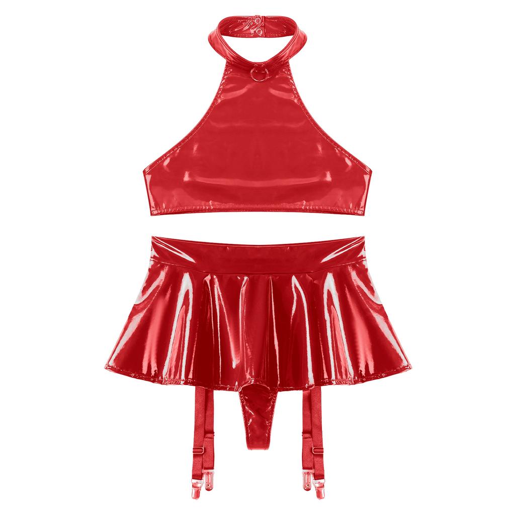 2 pezzi da donna Rave Outfits Neon Body Crop Top a maniche lunghe, costume da bagno in rete con fibbia per festival, club, feste, Colore: rosa., L