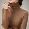Women's 100% Fine Wool Turtleneck Sweater - Seamless, Machine Washable, Slim Fit for Autumn & Winter