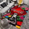 Colorful Pop Art Carpet with Coca-Cola Logo Bottle and Stars Design Suitable for Use As an Anti-slip for Living Room Bedroom Sofas